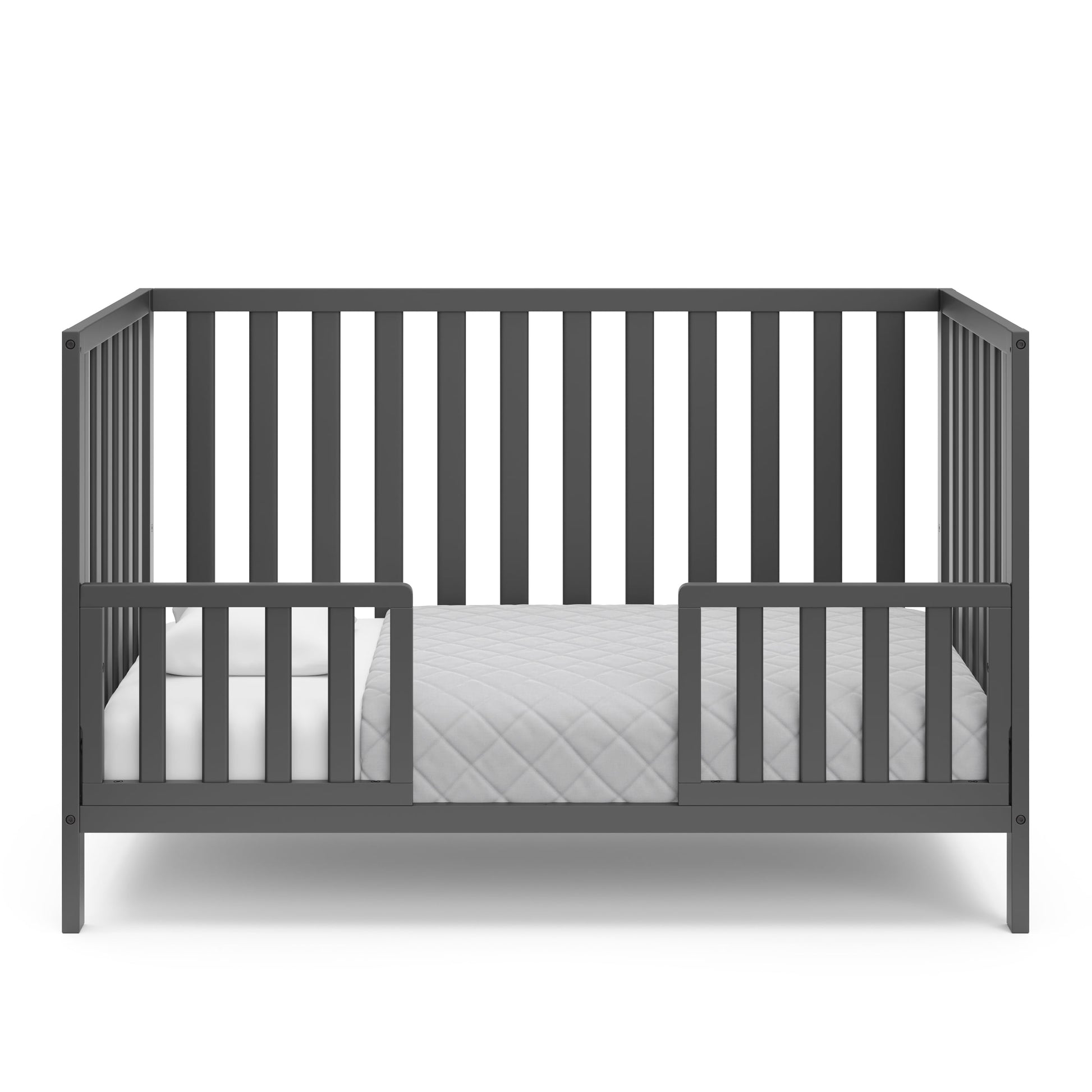 Sunset 4-In-1 Convertible Baby Crib, Gray