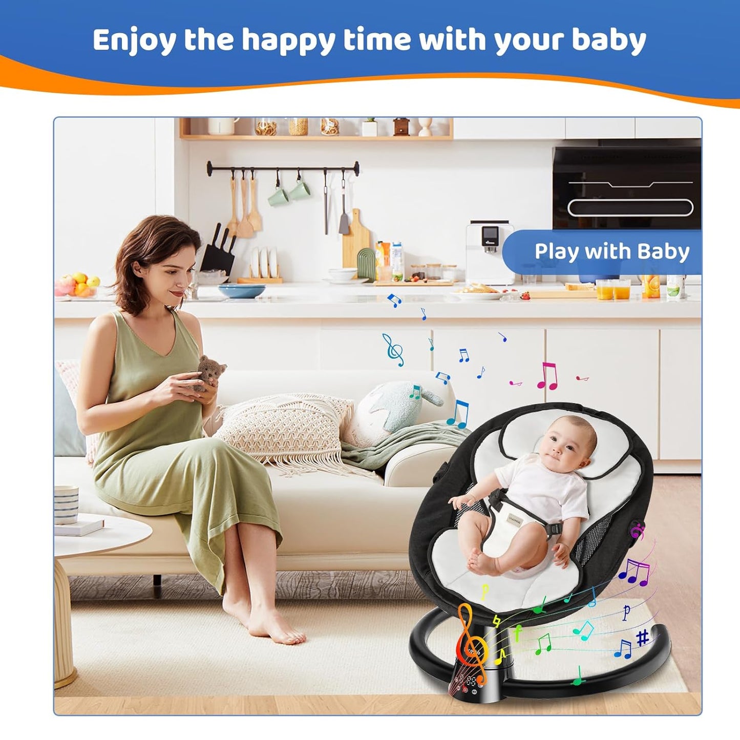 Remote Control/Touch Panel - Infant Swing for Indoor and Outdoor Use