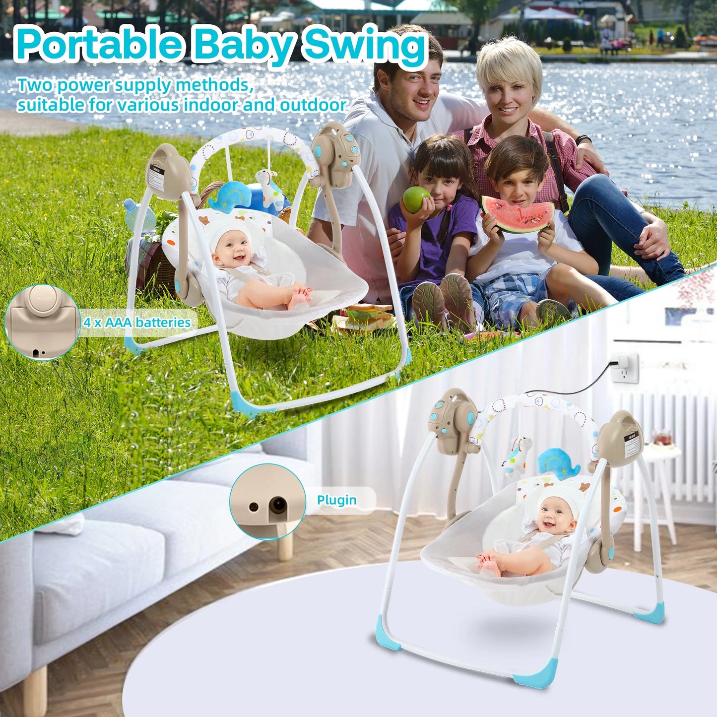 Yadala Baby Swing (Khaki)