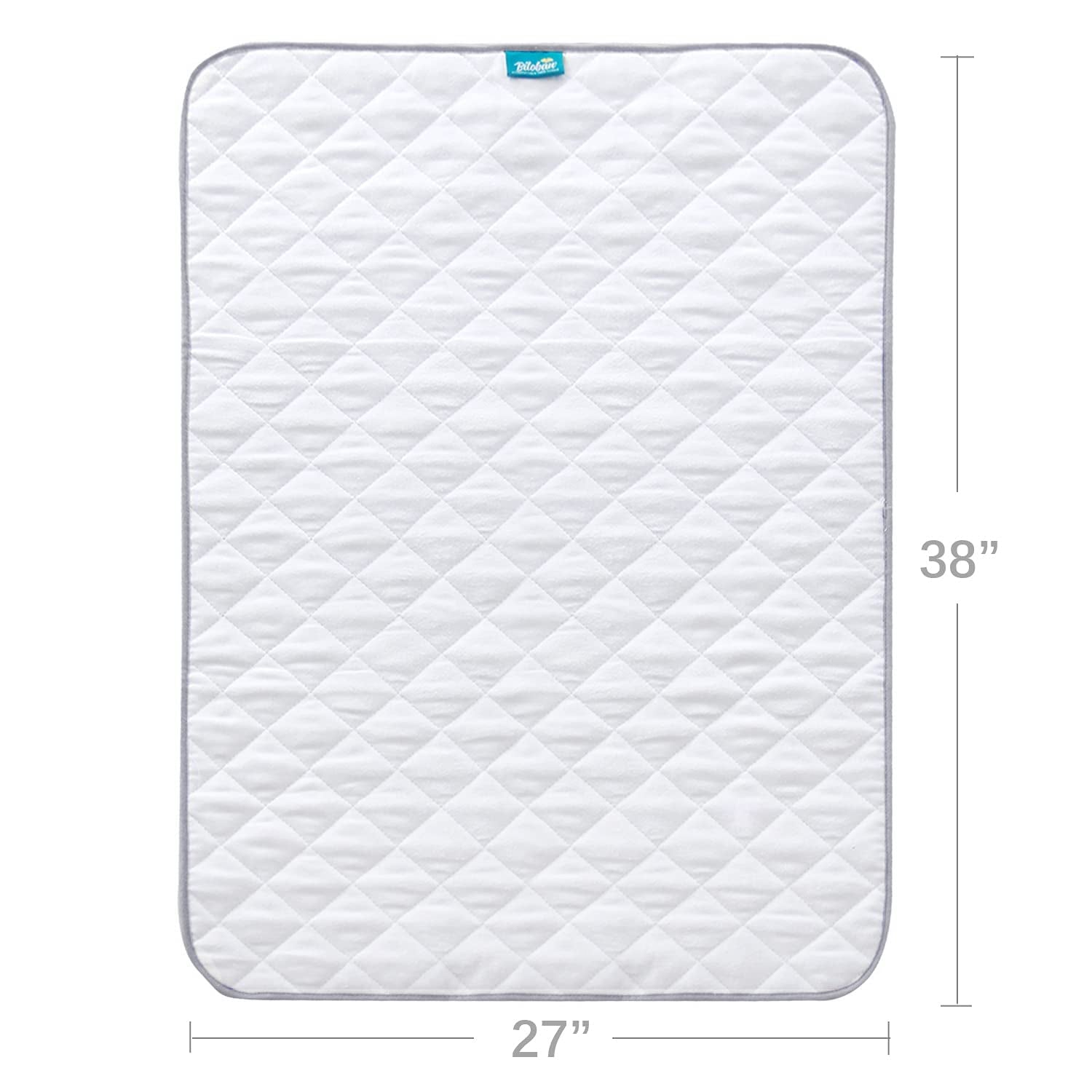 Waterproof Crib Mattress Protector 27" X 38", Non-Slip & Sturdy Mattress Pad Mat, 4 Layers Incontinence Bed Pad for Children Adults, Pets Training Pee Pad, White