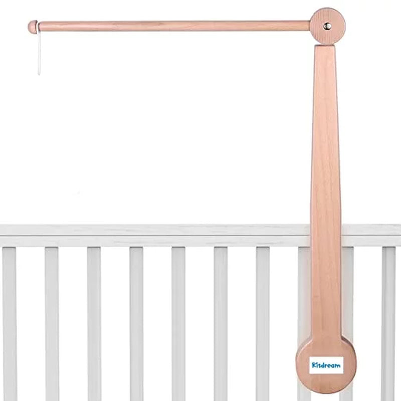 Crib Mobile, Baby Mobile Arm for Crib, Mobile Holder for Crib, Wooden Crib Mobile Holder, Mobile Arm for Baby Bed, 19-37 Inch Adjustable, 100% Beech Wooden