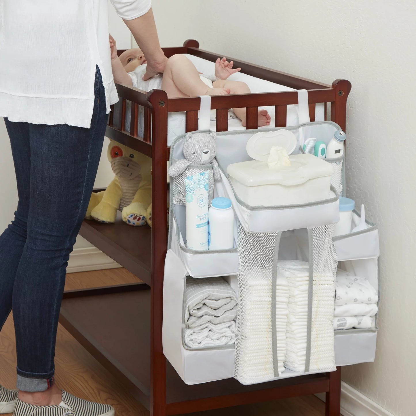 LA Baby Diaper Caddy and Nursery Organizer