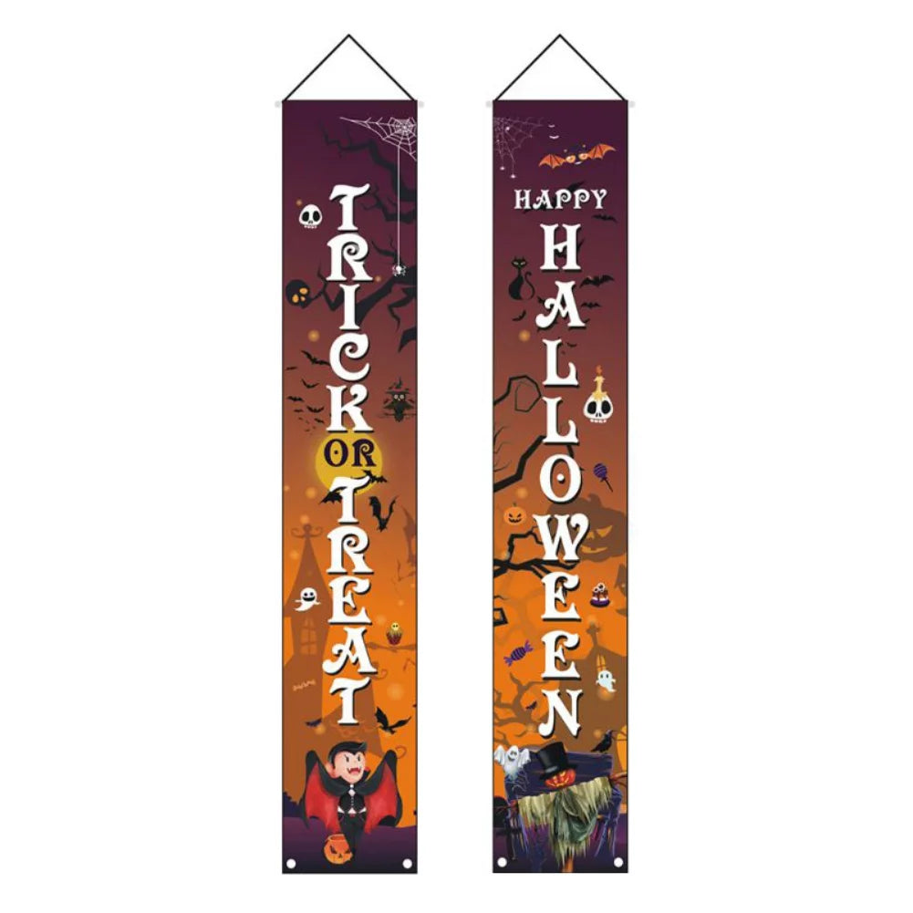 Trick or Treat Large Vertical Halloween Banner Porch Signs 