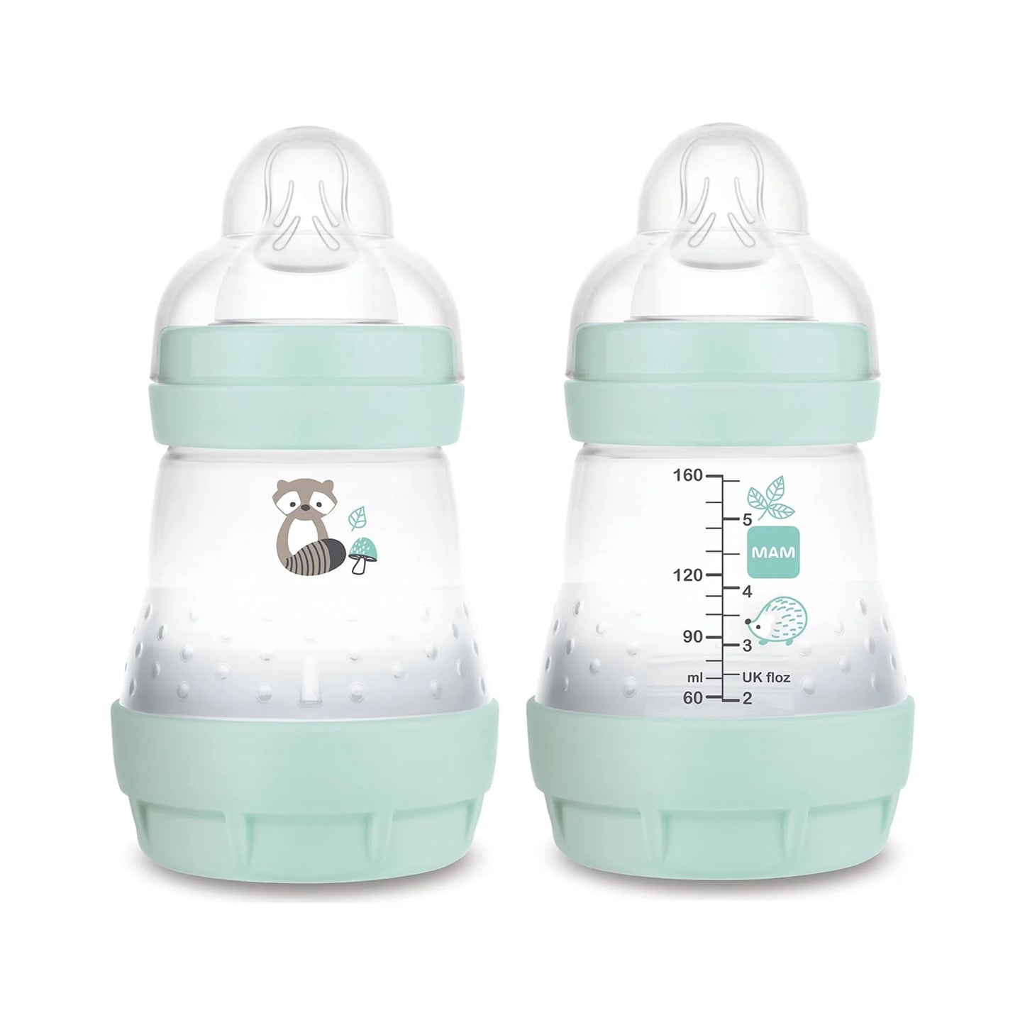 Easy Start Anti-Colic Matte Bottle 5 Oz (2-Count), Baby Essentials, Slow Flow Bottles with Silicone Nipple, Baby Bottles for Baby Girl, Sage