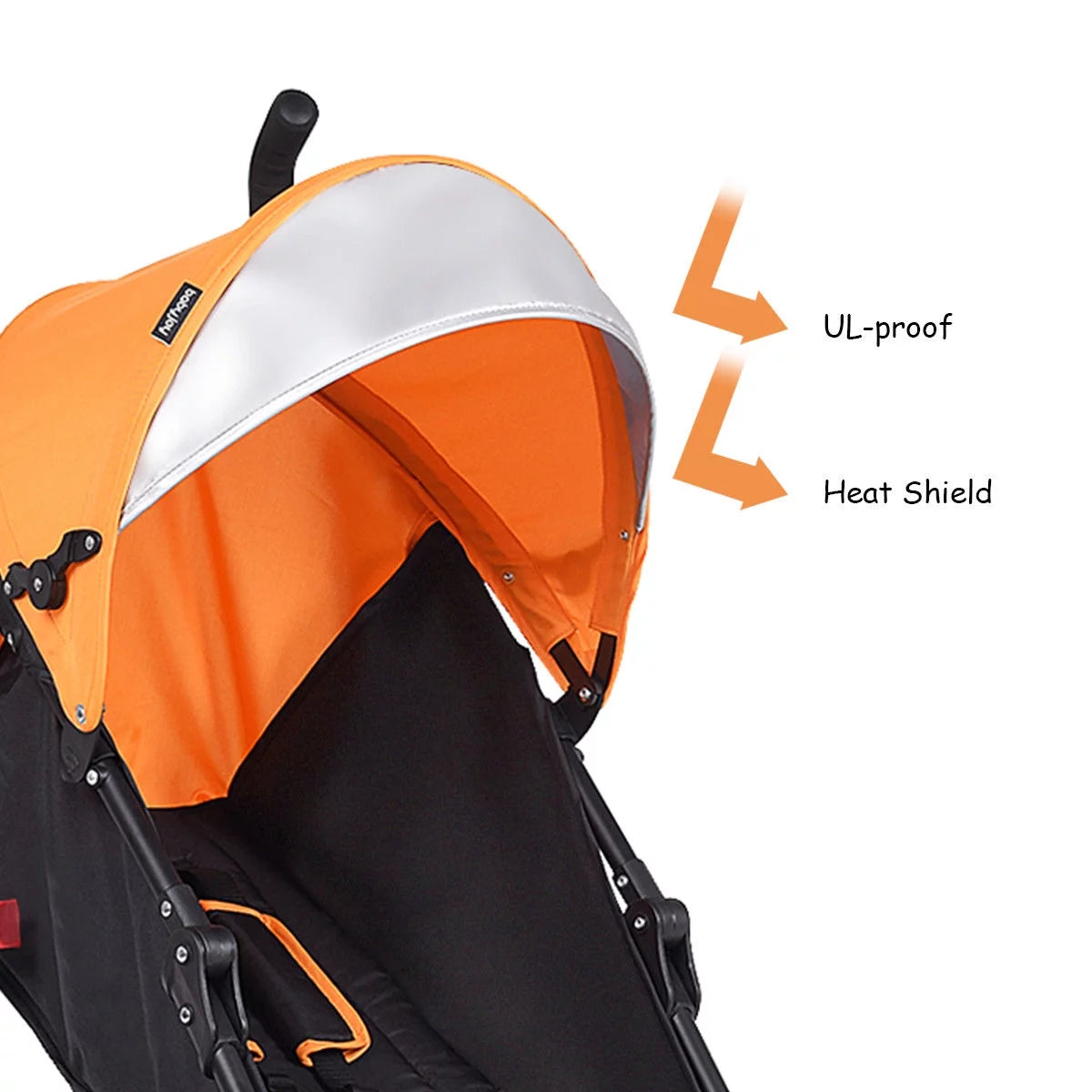 Folding Lightweight Baby Toddler Umbrella Travel Stroller with Storage Basket Orange